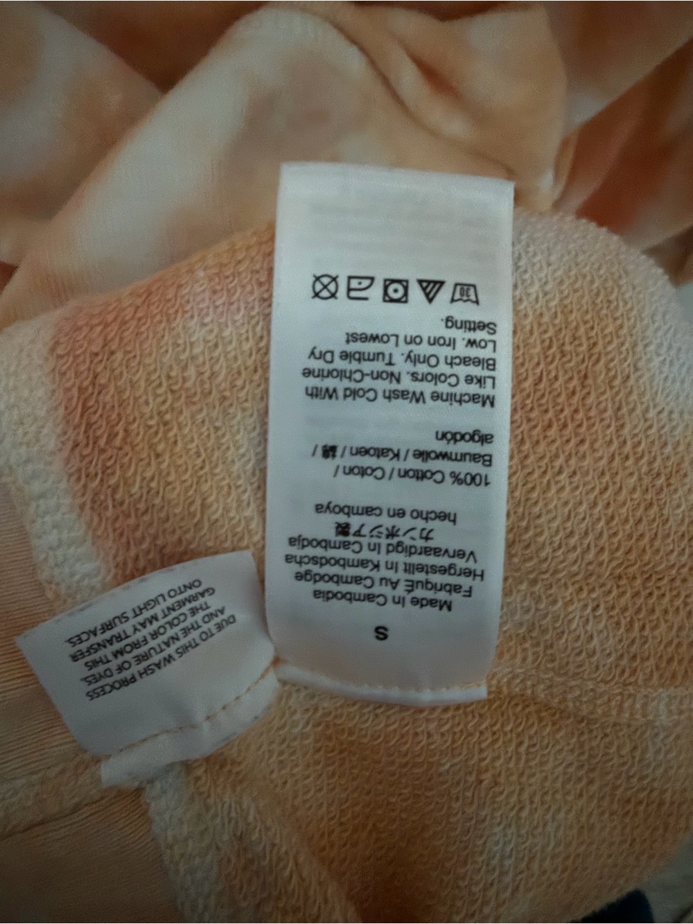 J. Crew Men’s Peach and White Tie-Dye Crewneck Sweater - Picture 5 of 5